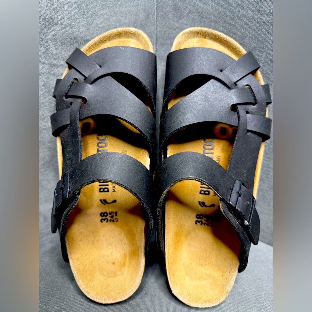 Birkenstock Pisa Black Sandals size 38(8) NEW RARE !! Sold out !!